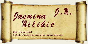 Jasmina Milikić vizit kartica